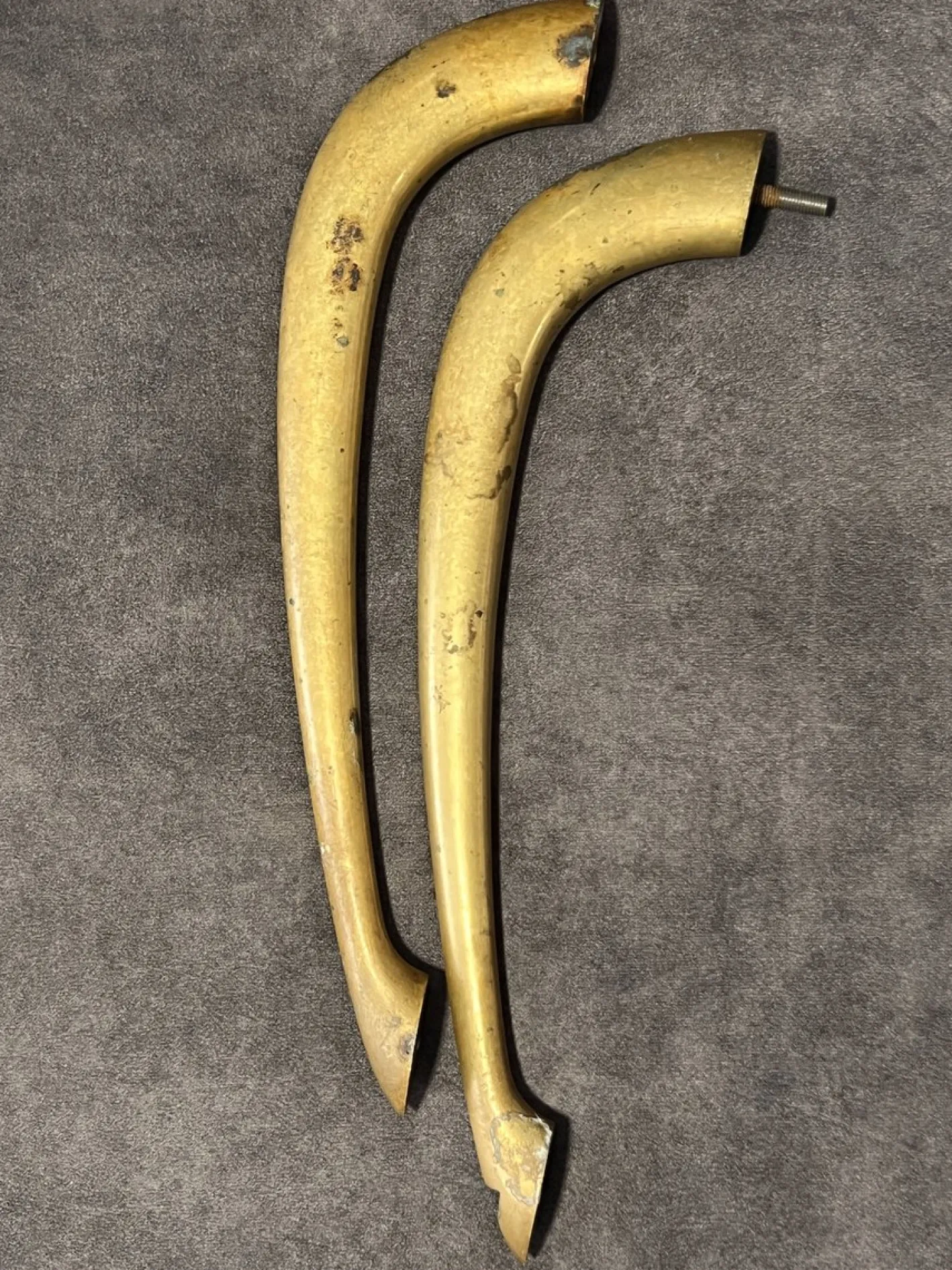 Antiker Bronzegriff, 1900, 2er Set