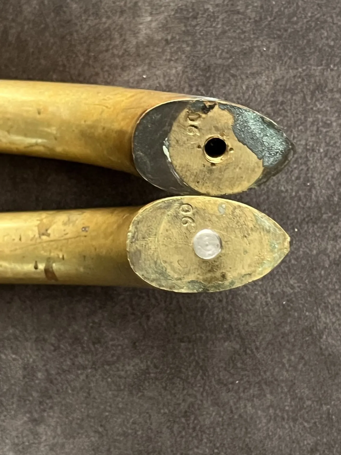 Antiker Bronzegriff, 1900, 2er Set