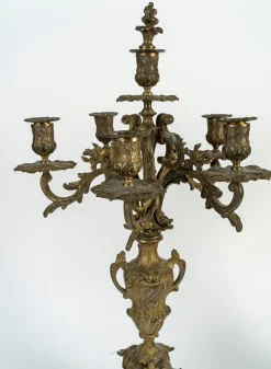 Antiker Bronze Kronleuchter, 2 . Set