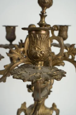 Antiker Bronze Kronleuchter, 2 . Set