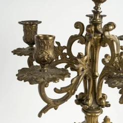 Antiker Bronze Kronleuchter, 2 . Set