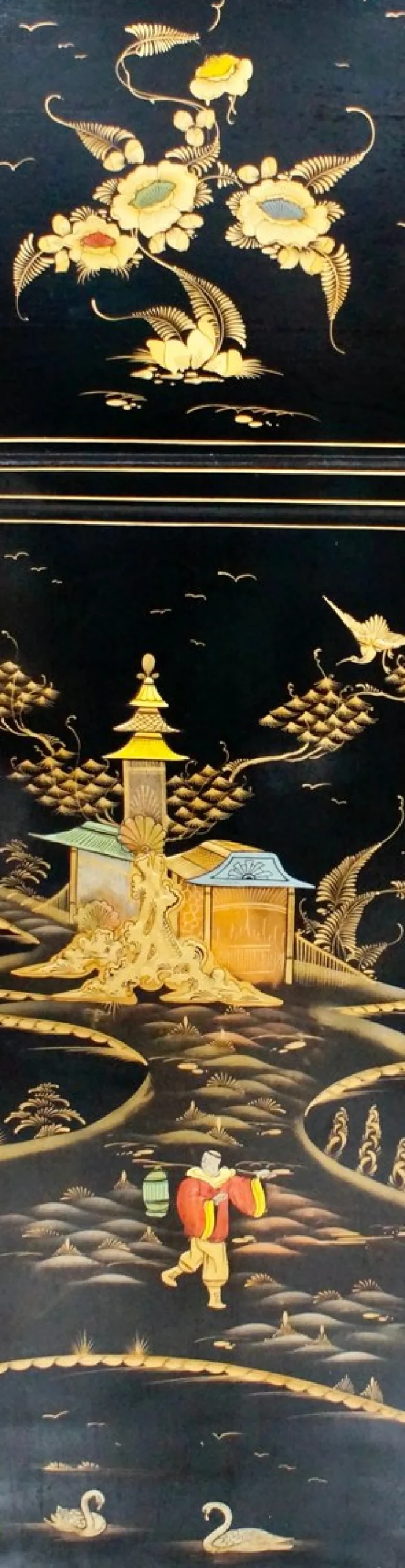 Antiker Chinoiserie Raumteiler, 1900er