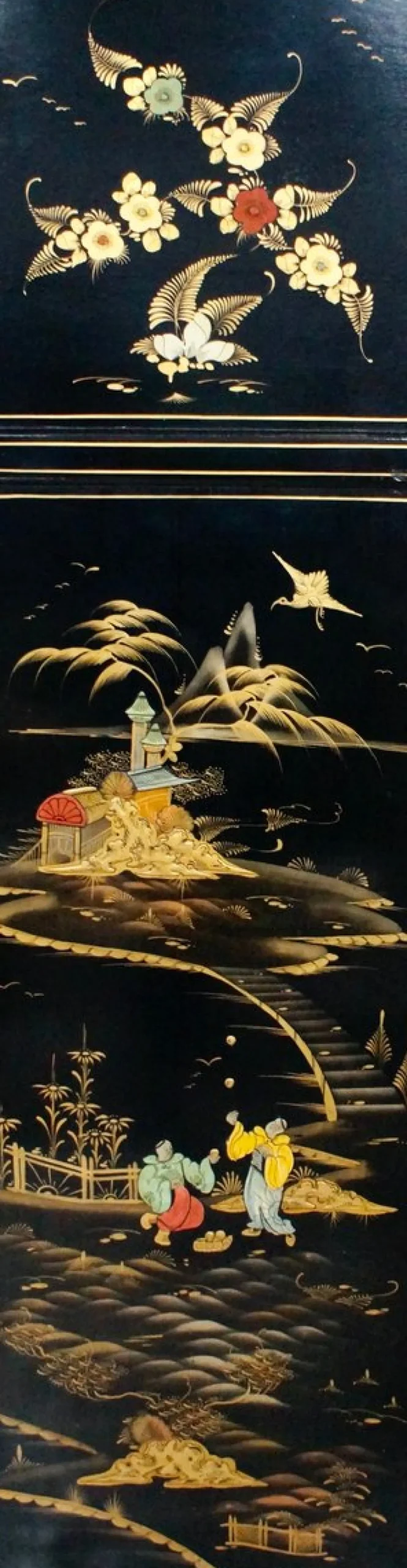 Antiker Chinoiserie Raumteiler, 1900er