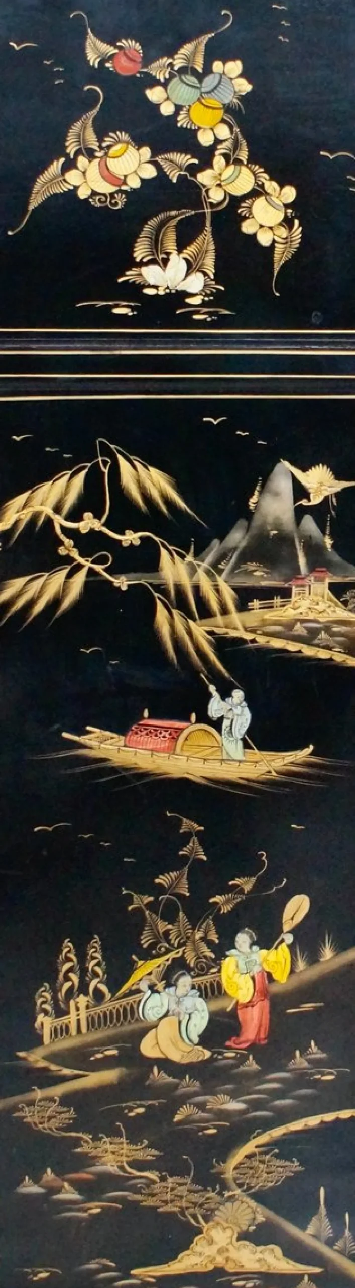 Antiker Chinoiserie Raumteiler, 1900er