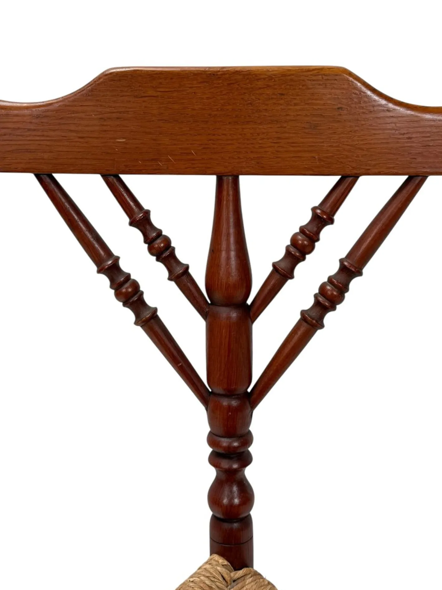 Antiker dreieckiger französischer Eckstuhl mit Gestell aus Buche, 1900er