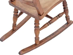 Antiker edwardianischer Schaukelstuhl aus Ulmenholz & Buche