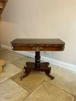 Antike Regency Palisander Kartentische, 1830, 2er Set