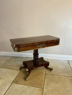 Antike Regency Palisander Kartentische, 1830, 2er Set