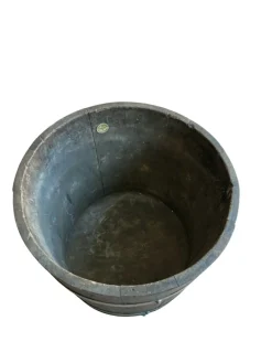 Antiker Eimer aus Eiche & Messing von RA Lister LTD
