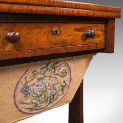 Antiker englischer Regency Palisander Klapptisch, 1820er