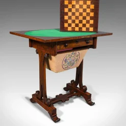Antiker englischer Regency Palisander Klapptisch, 1820er