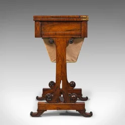 Antiker englischer Regency Palisander Klapptisch, 1820er