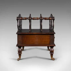 Antiker englischer viktorianischer Canterbury Stand Zeitungsständer, 1900er