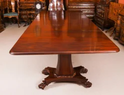 Antiker George IV Regency Esstisch & Stühle, 20. Jh., 13er Set