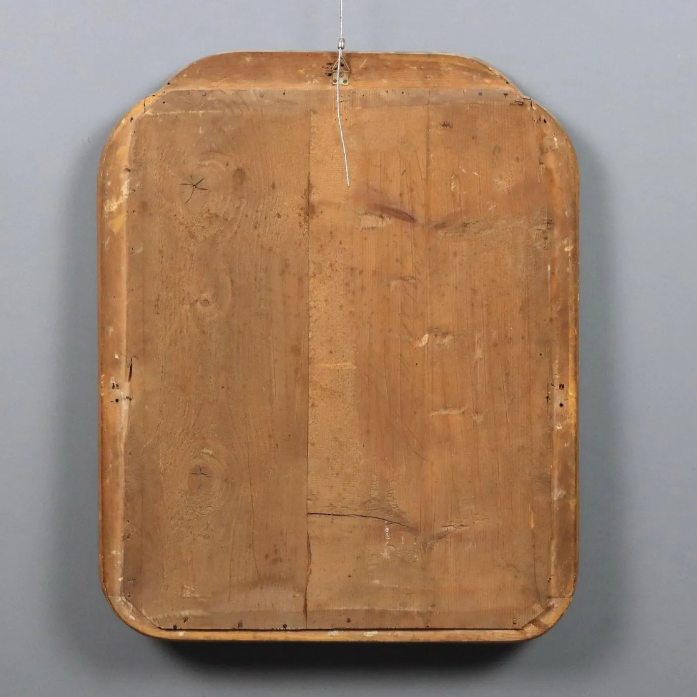 Antiker italienischer Spiegel mit vergoldetem Holzrahmen in Mecca, 1800er