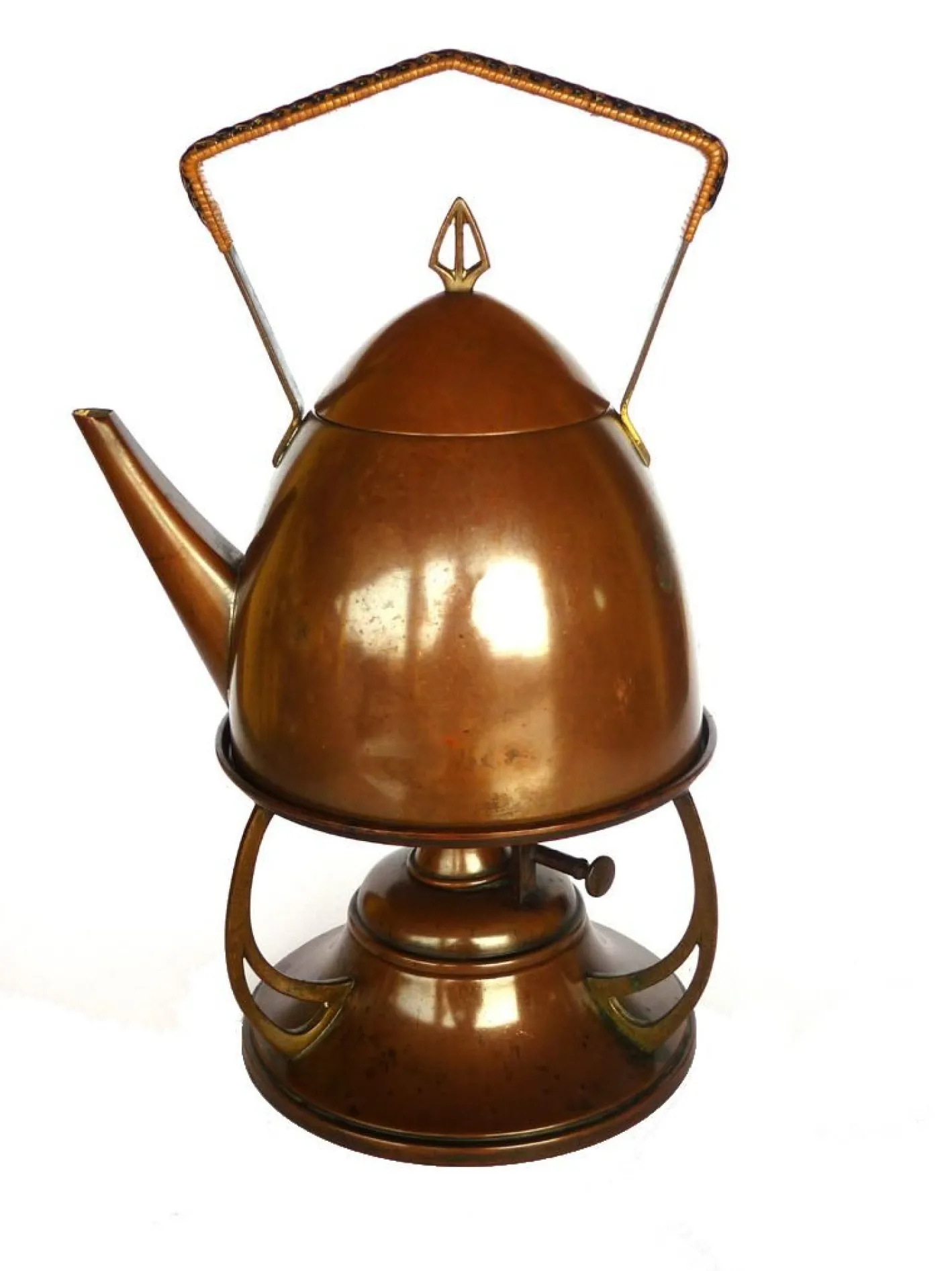 Antiker Jugendstil Teekessel auf Ständer von WMF, 2er Set