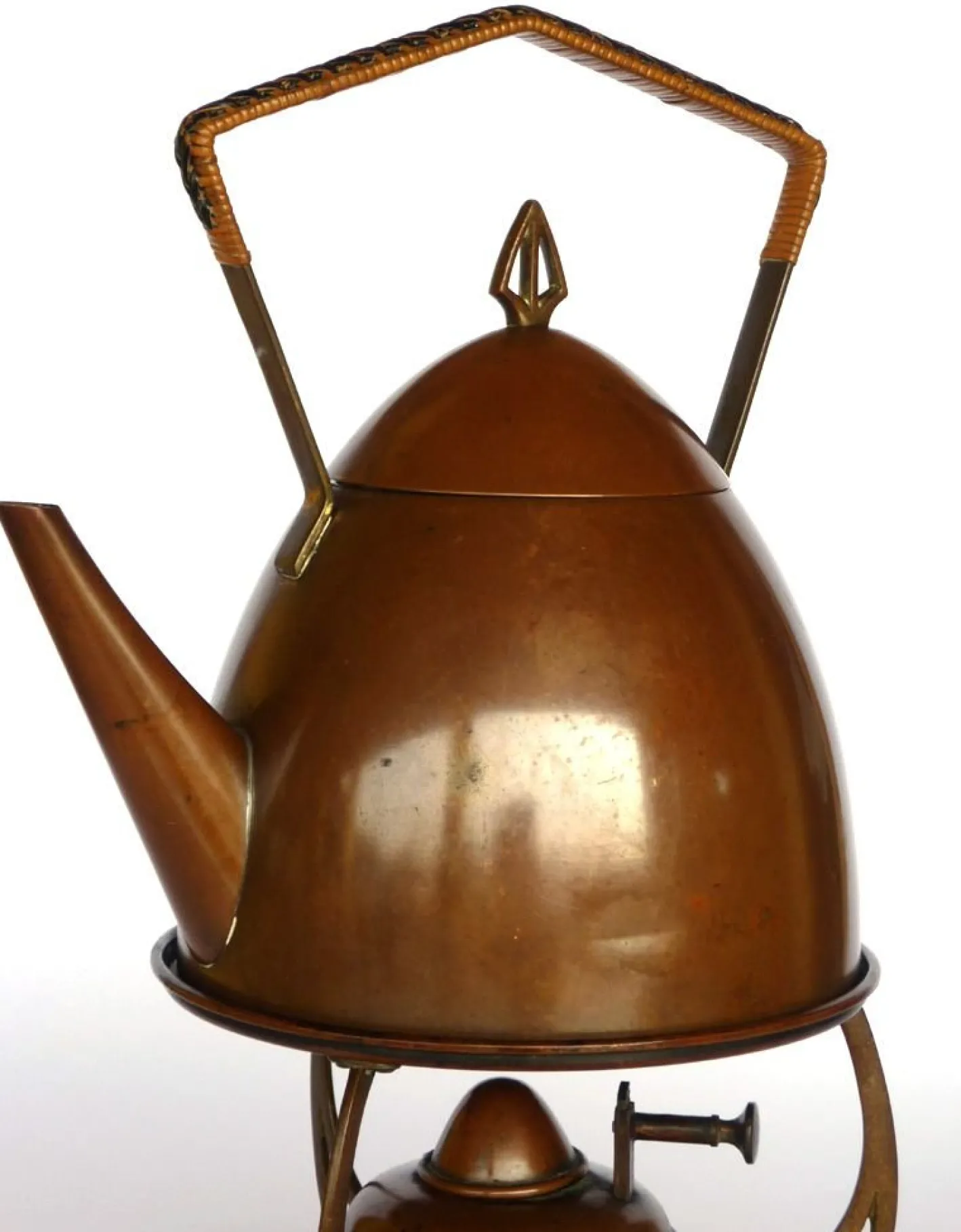 Antiker Jugendstil Teekessel auf Ständer von WMF, 2er Set