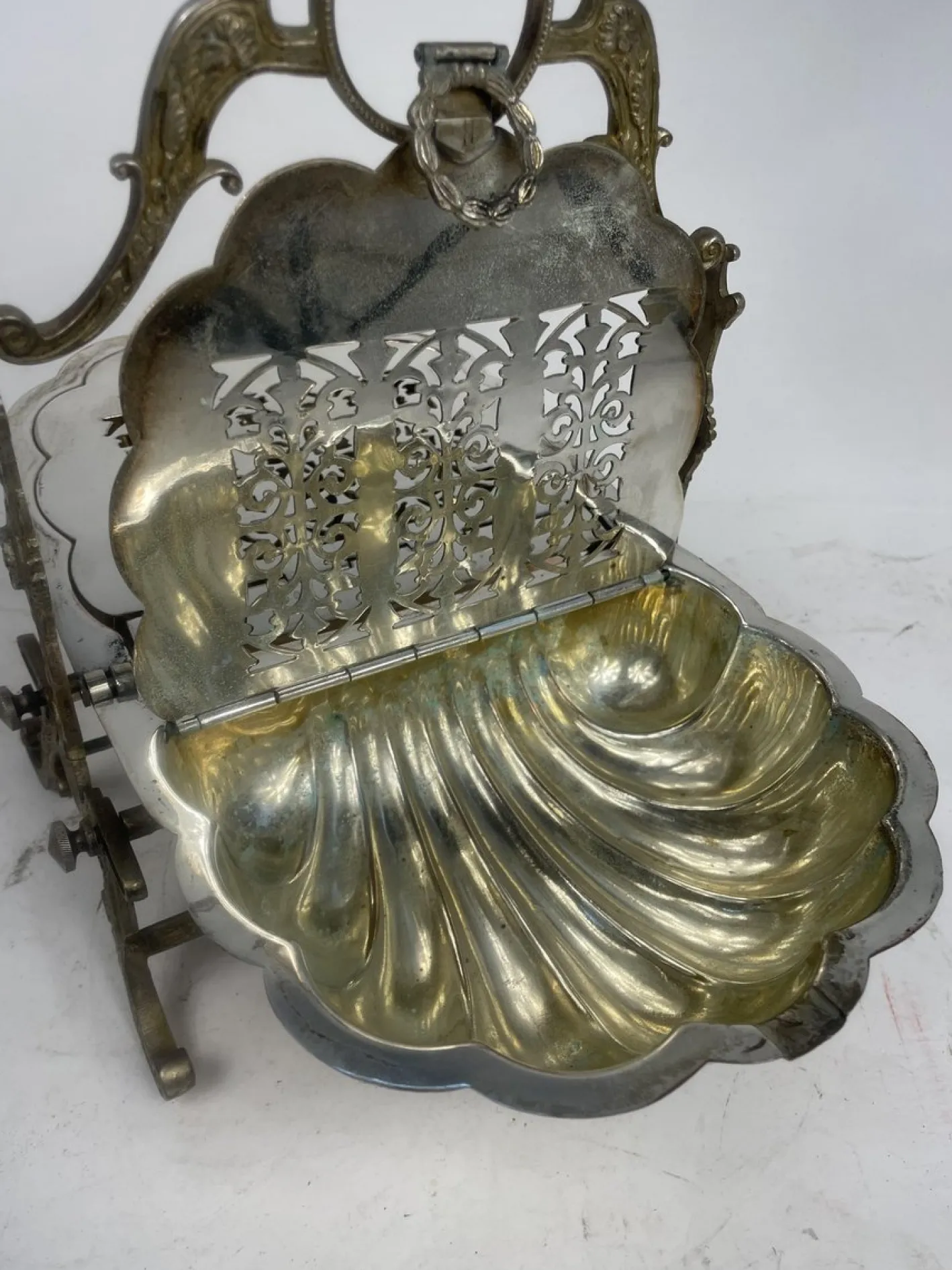 Antiker Kekshalter aus Silber, 1950er