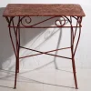 Antiker roter Gartentisch, 1920er