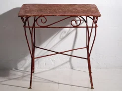 Antiker roter Gartentisch, 1920er