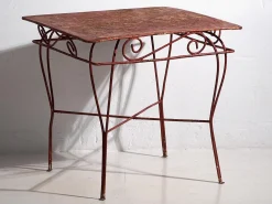 Antiker roter Gartentisch, 1920er