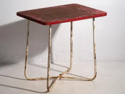 Antiker roter Terrassentisch, 1920er