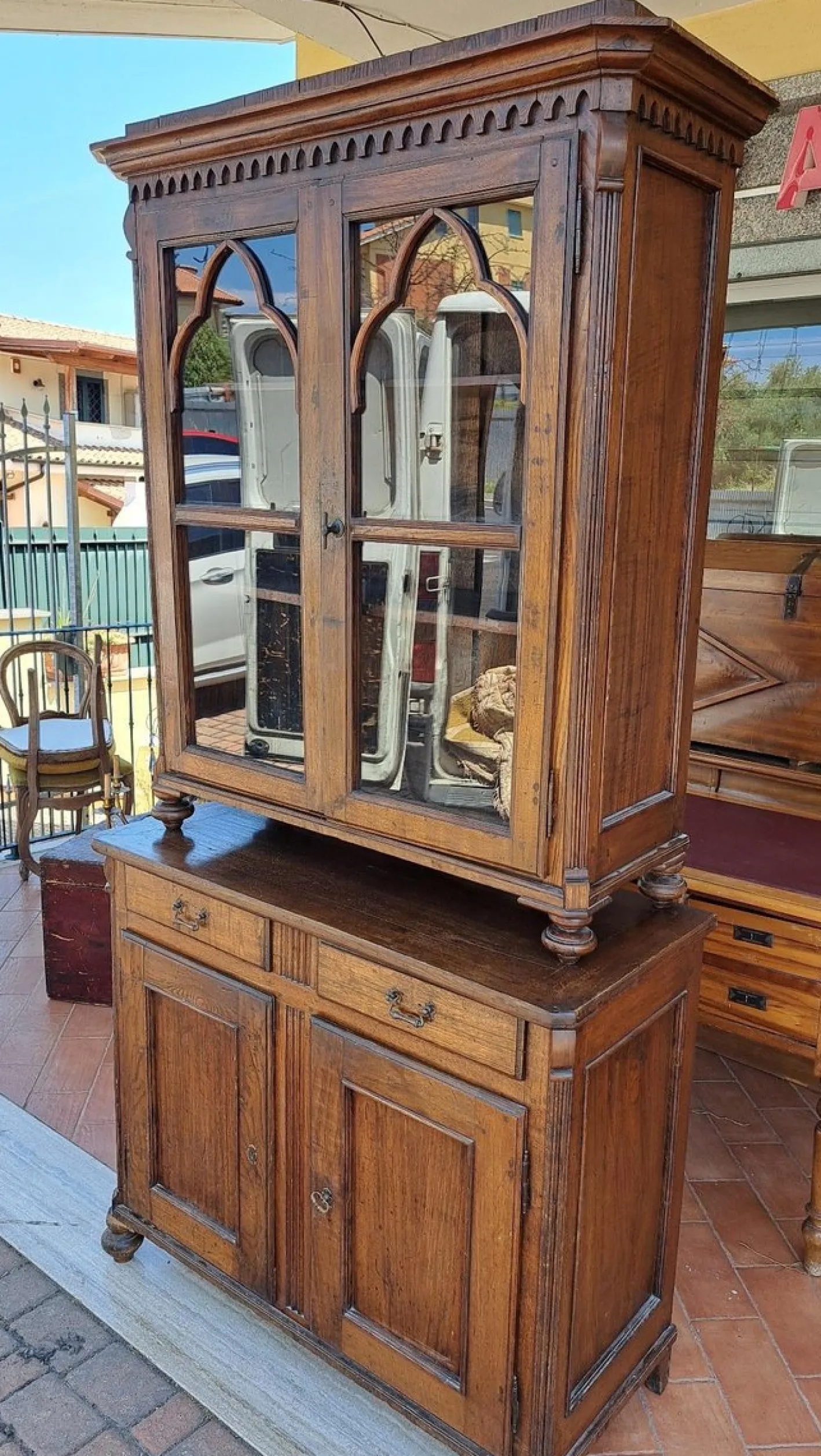 Antiker schottischer Schrank aus Eiche, 1800er
