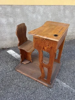 Antiker Schultisch, 1890er