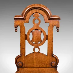 Antiker viktorianischer Empfangsstuhl aus Eichenholz, 1840