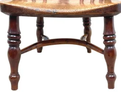 Antiker Windsor Kindersessel aus Eibenholz, 1820