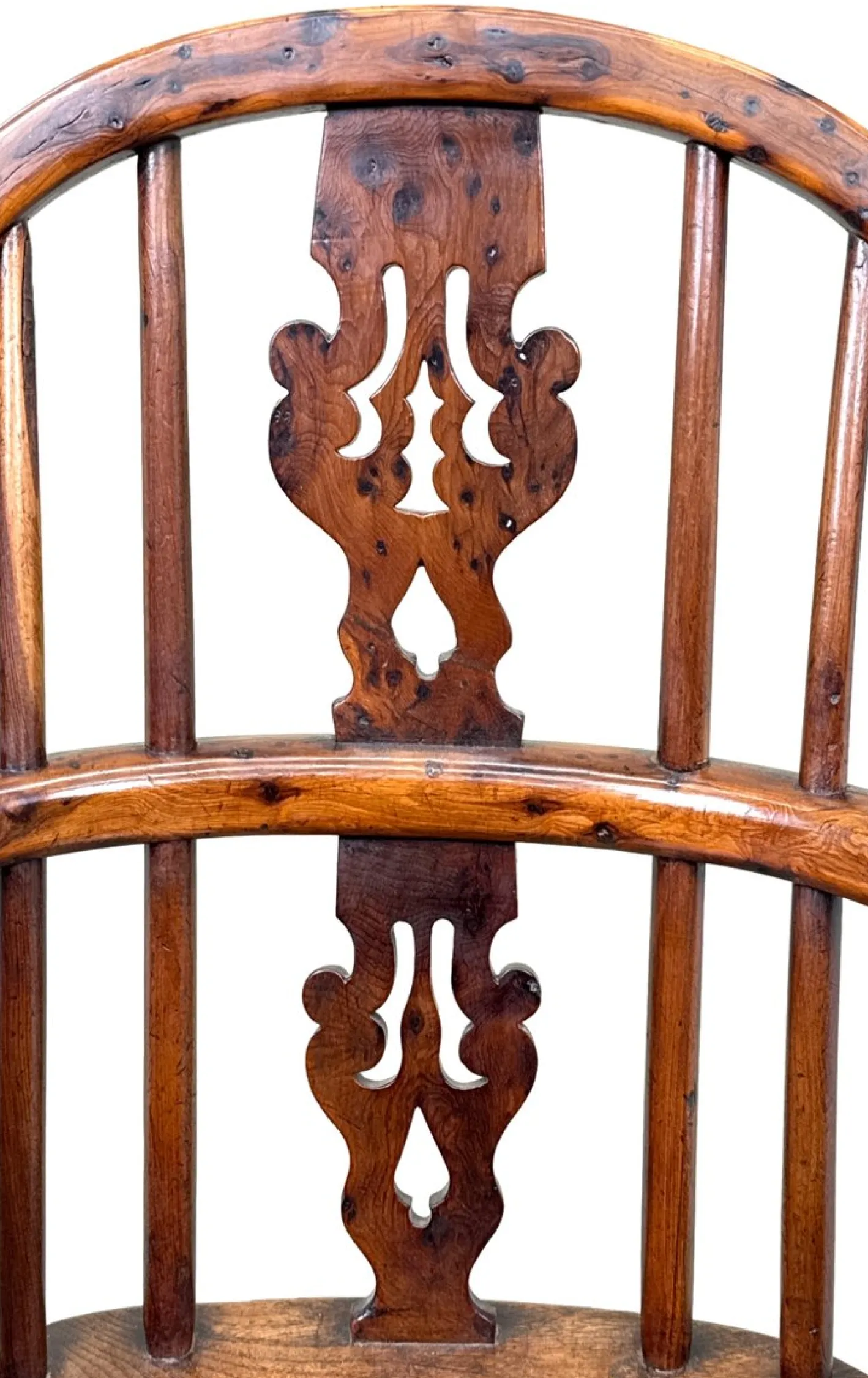 Antiker Windsor Kindersessel aus Eibenholz, 1820