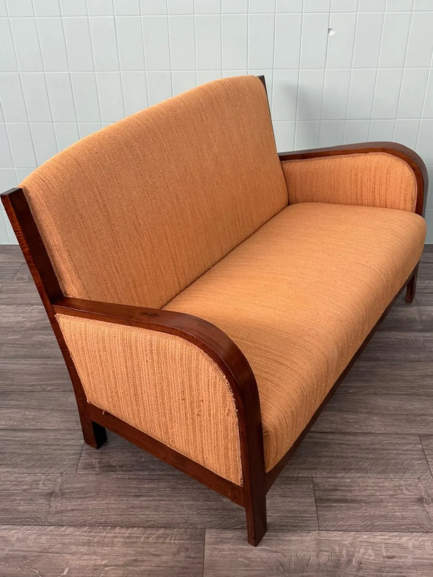 Antikes Art Deco Sofa aus Bugholz, 1930er