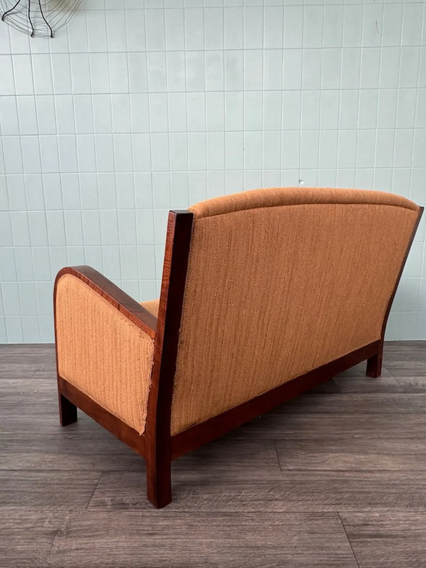 Antikes Art Deco Sofa aus Bugholz, 1930er