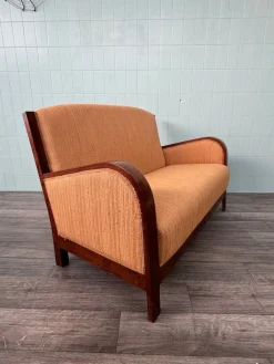 Antikes Art Deco Sofa aus Bugholz, 1930er
