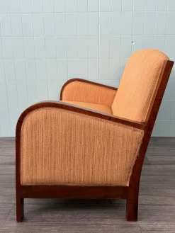 Antikes Art Deco Sofa aus Bugholz, 1930er