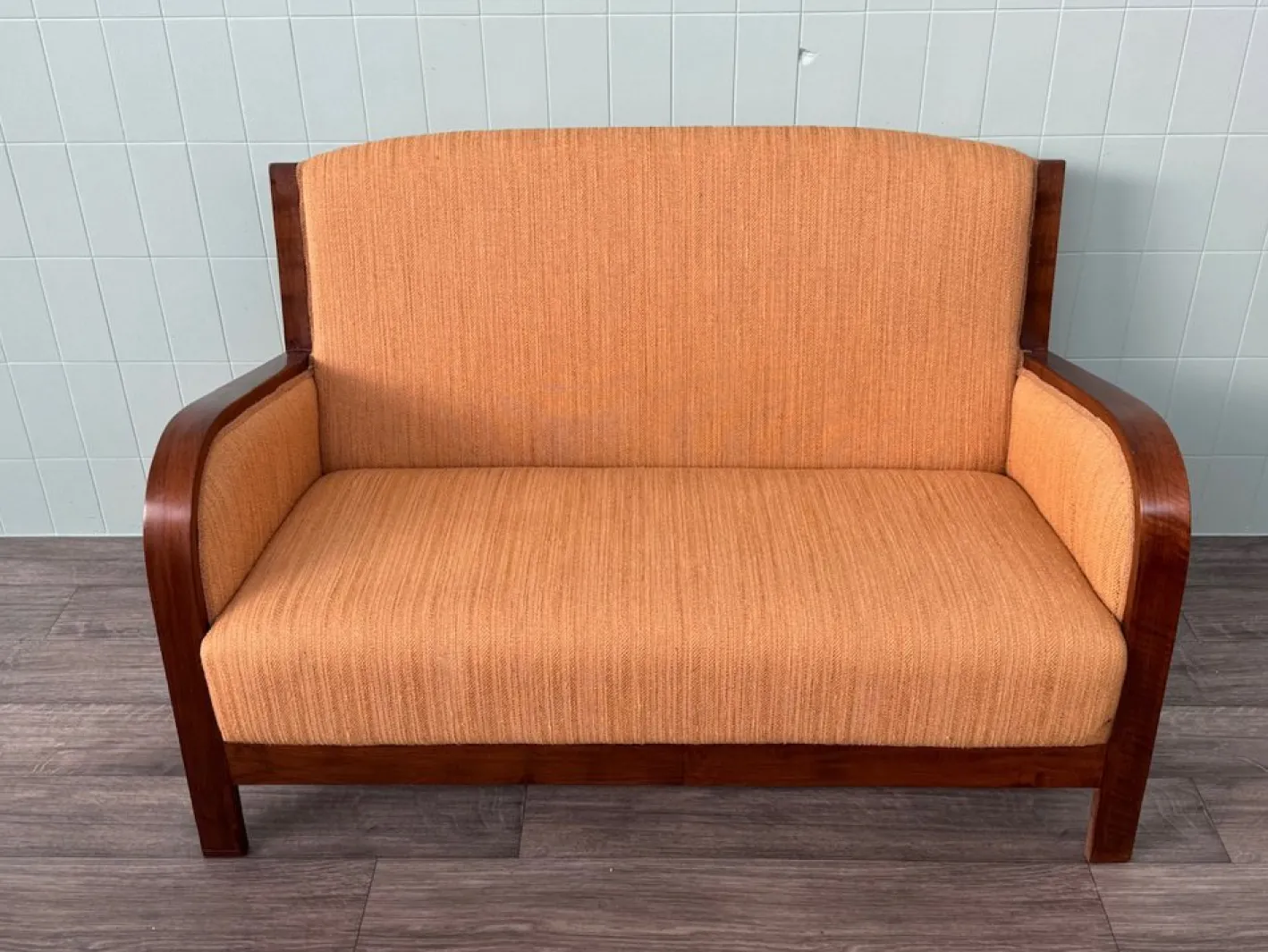 Antikes Art Deco Sofa aus Bugholz, 1930er