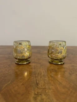 Antikes böhmisches Glas Bowle Set, 1900, 12 . Set