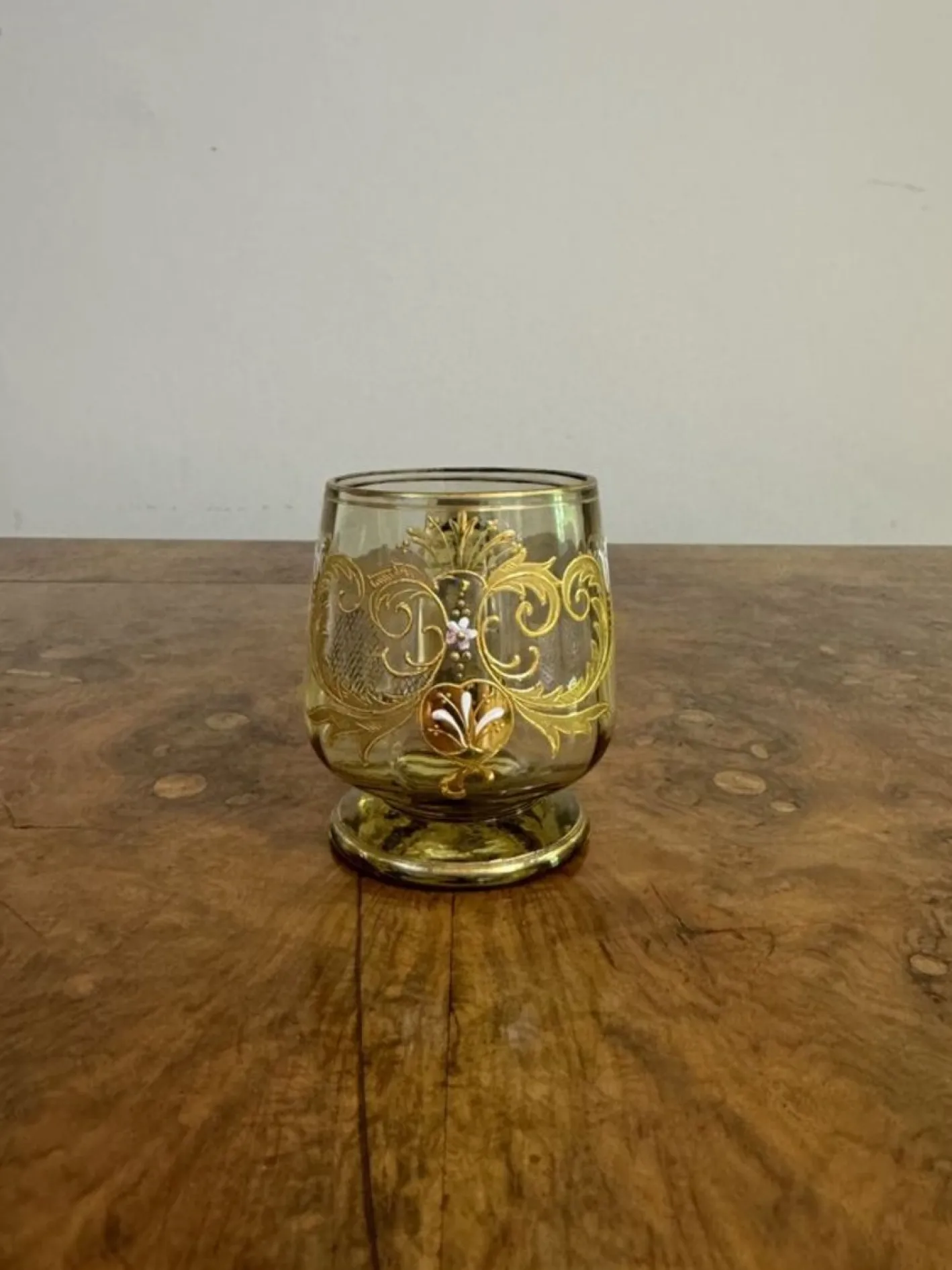 Antikes böhmisches Glas Bowle Set, 1900, 12 . Set