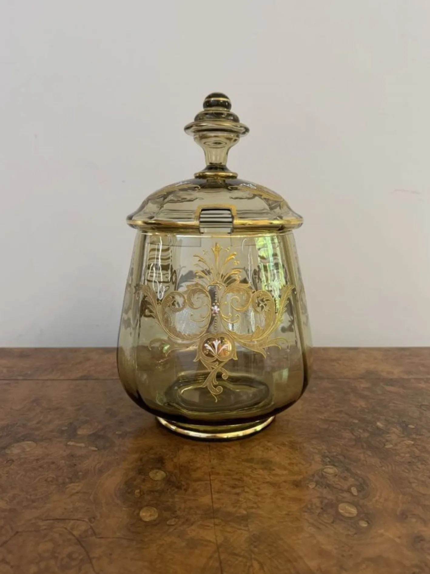 Antikes böhmisches Glas Bowle Set, 1900, 12 . Set