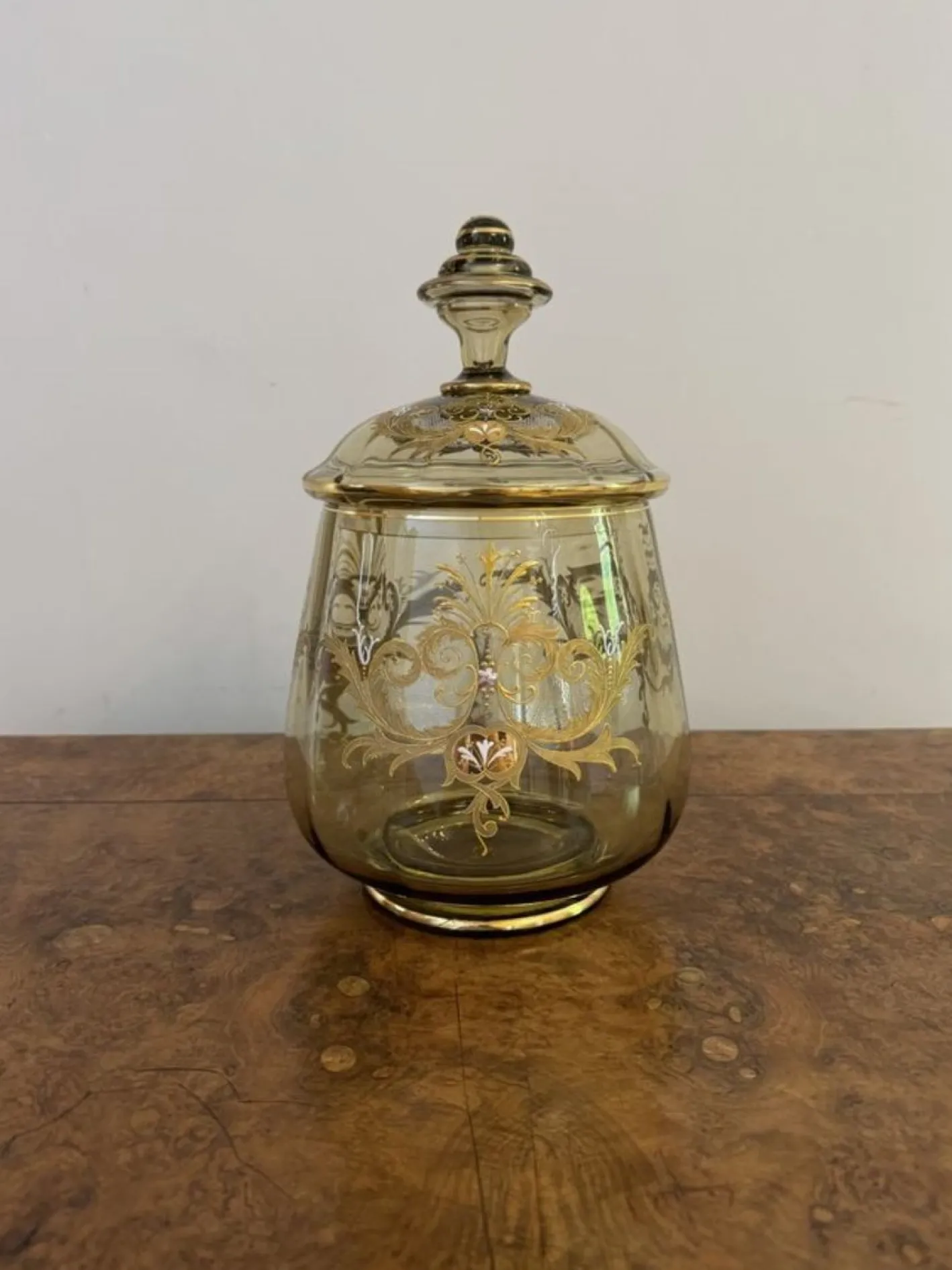 Antikes böhmisches Glas Bowle Set, 1900, 12 . Set