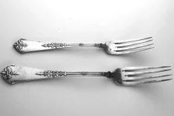 Antike Silbergabeln, 1900er, 12 Set