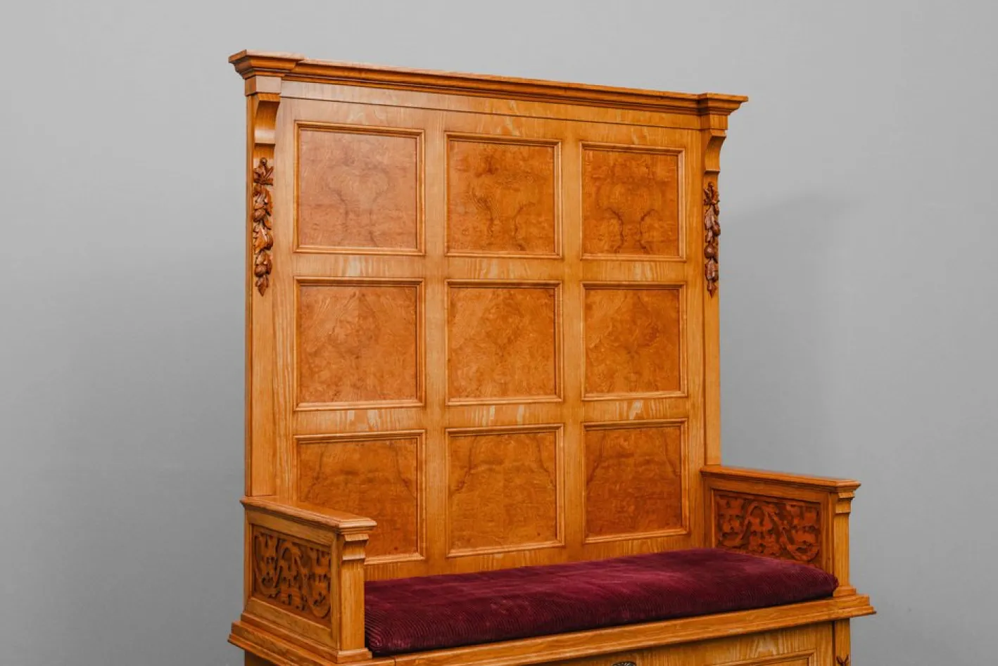 Antike Sitzbank aus Eschenholz, 1900er