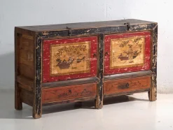 Antikes lackiertes Sideboard aus Ulmenholz, China, 1950