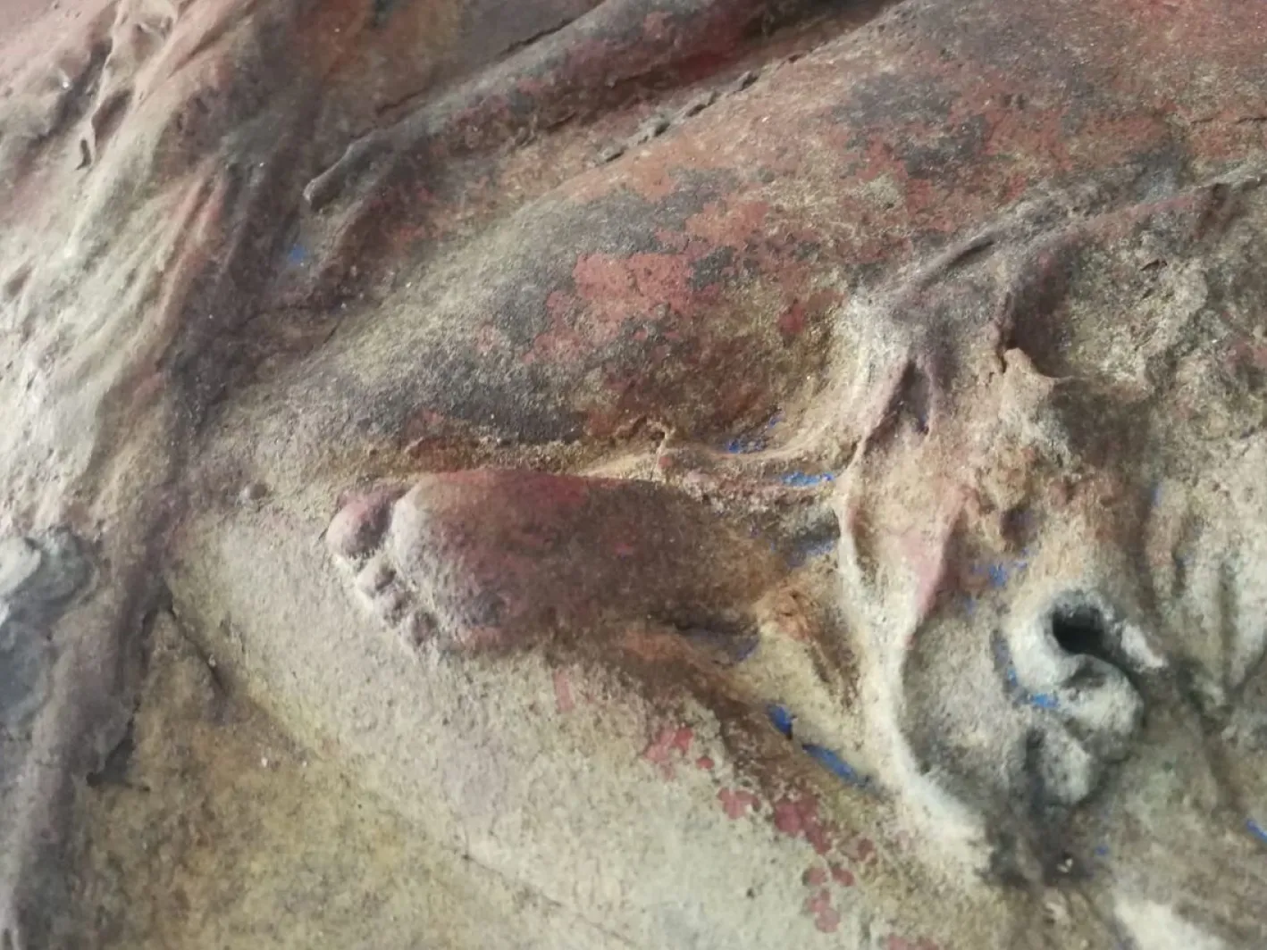 Antikes Leda-Relief aus Bronze