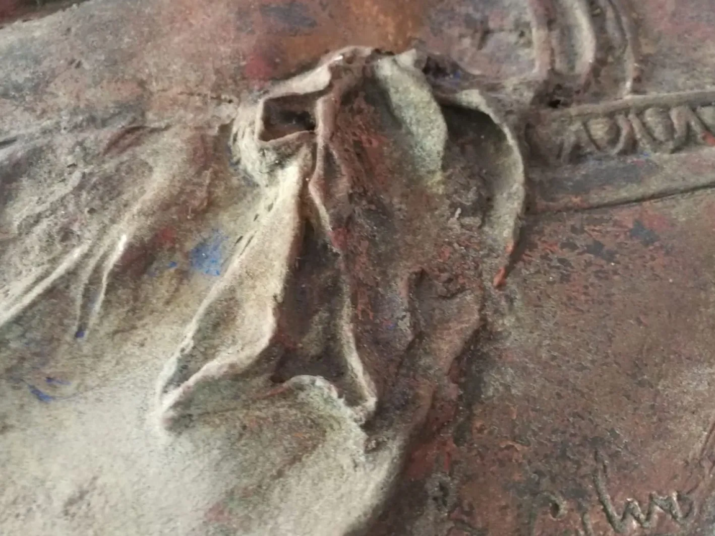 Antikes Leda-Relief aus Bronze