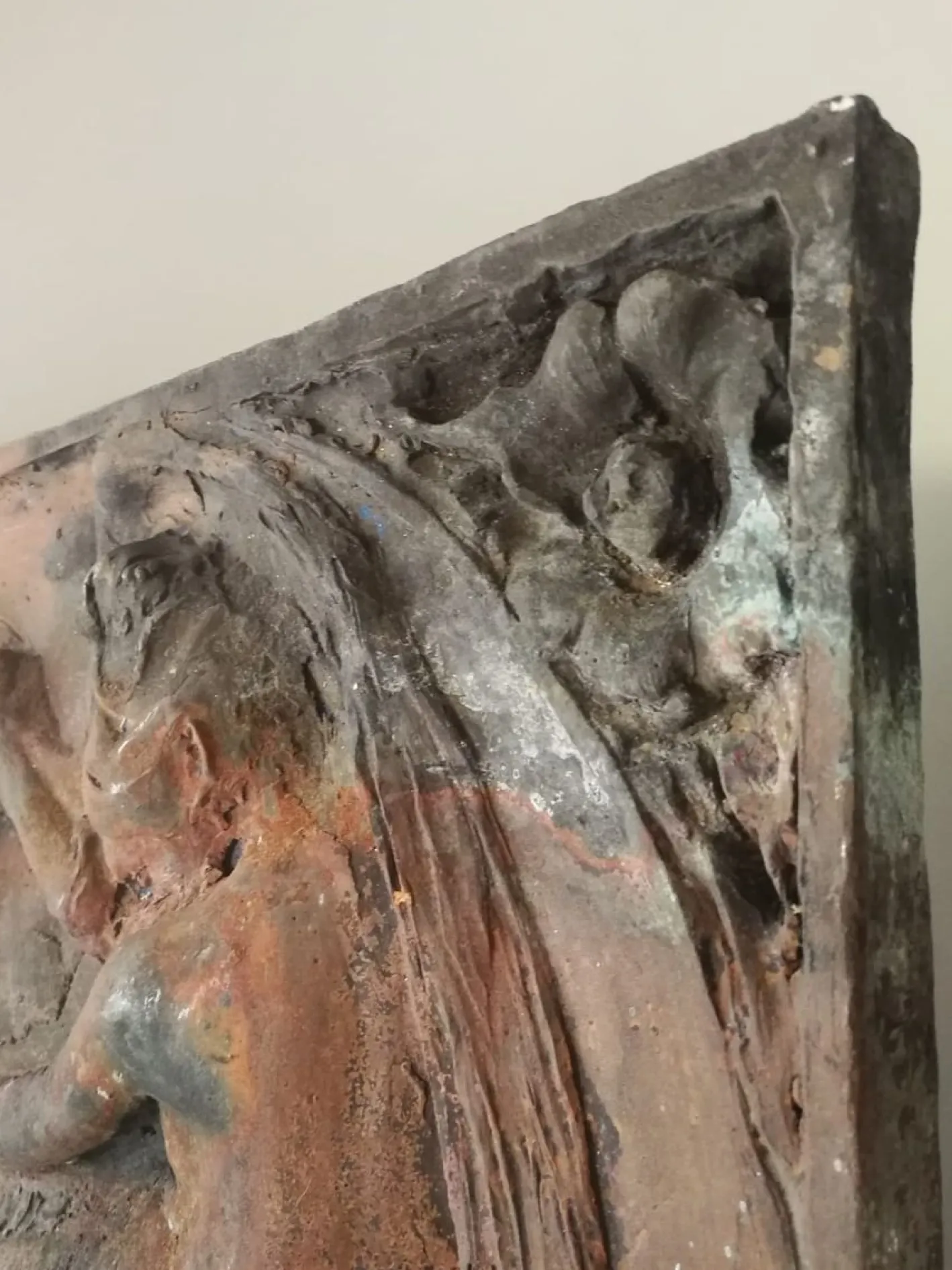 Antikes Leda-Relief aus Bronze