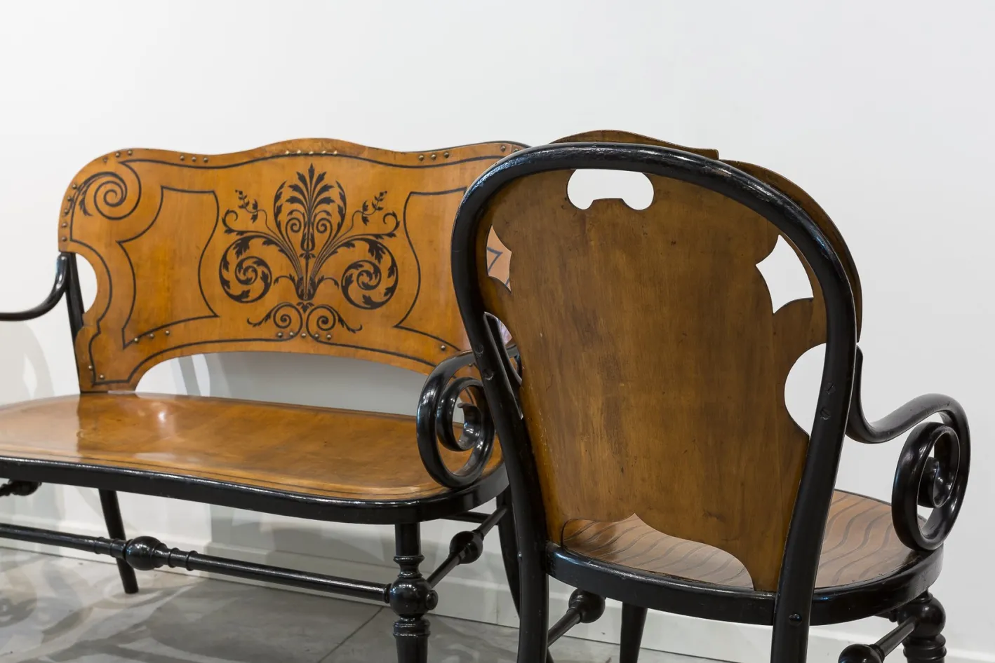 Antikes Tresillo Wohnzimmer Set, 3