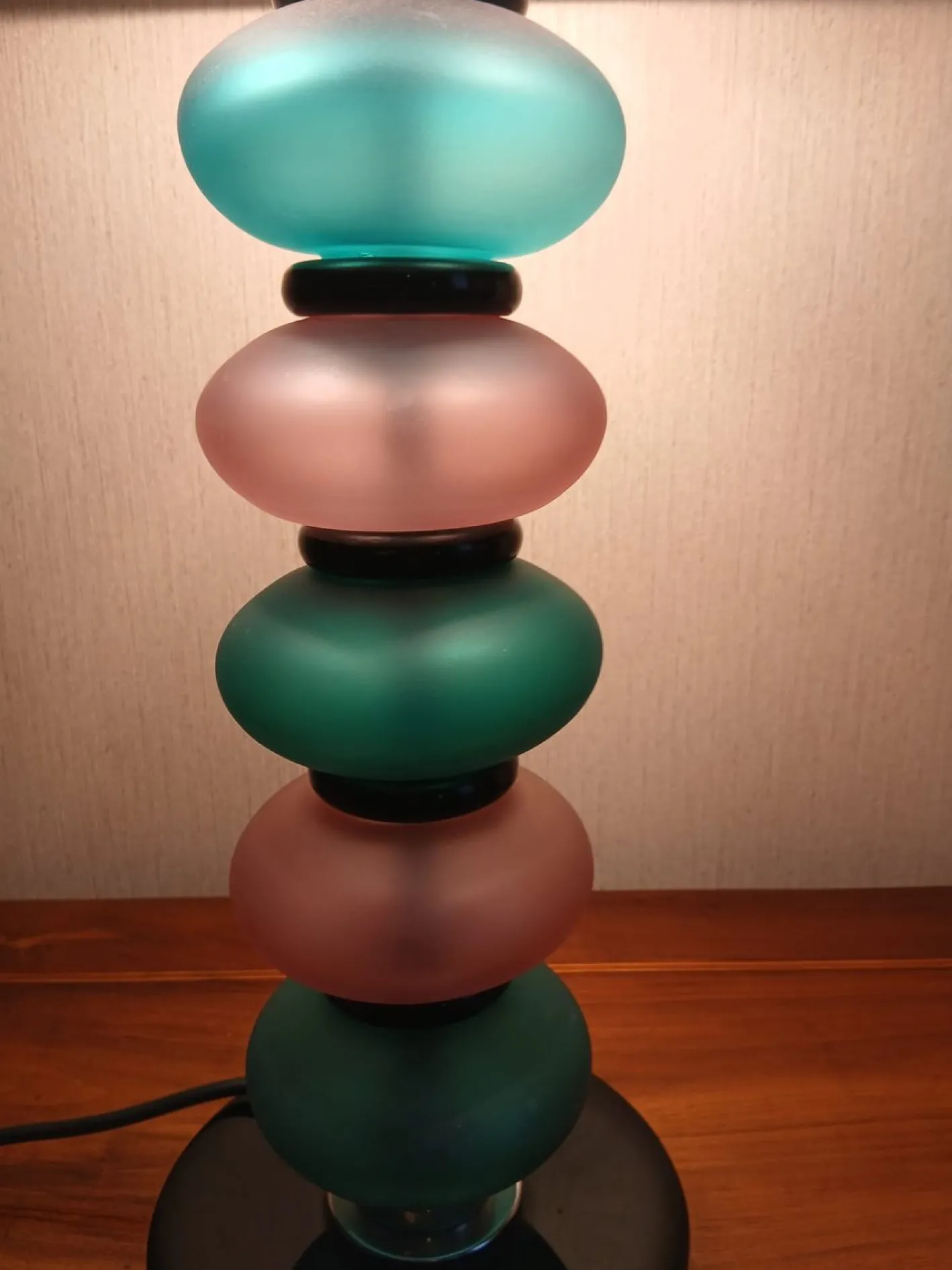 Antike Tischlampe aus Muranoglas, 1890er