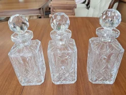 Antike versilberte Tantalus Karaffen, 1880, 4 . Set