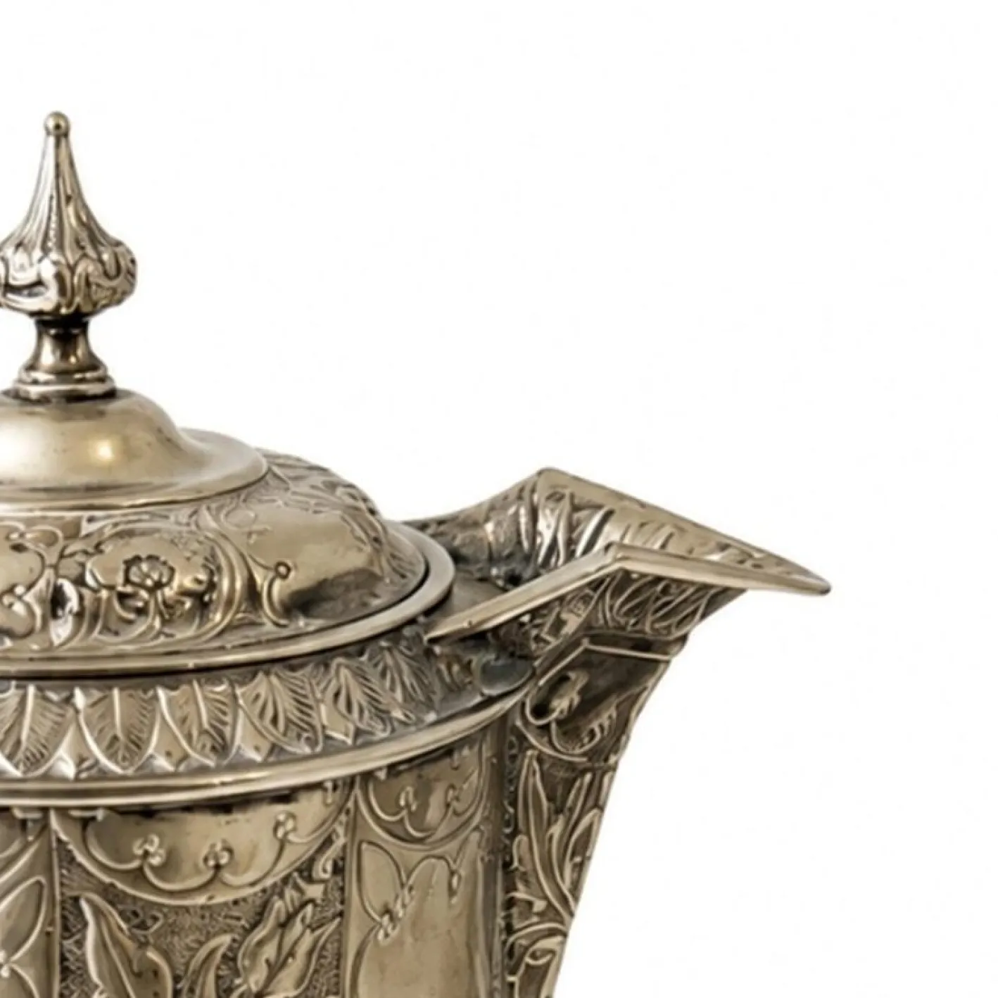 Antike versilberte Teekanne, 1800er